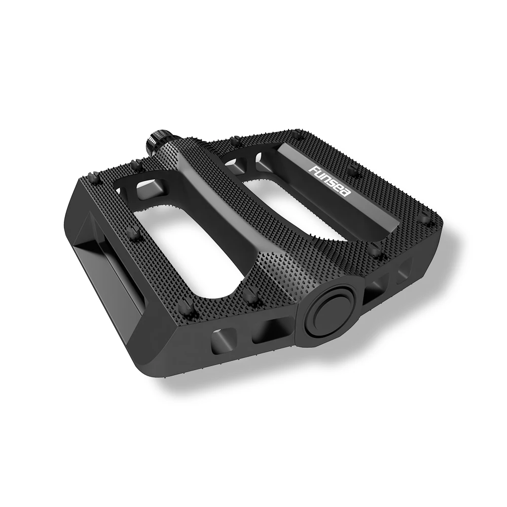 Funsea Pedals For Bicycle BMX Wheelie Stunt Bike Pedal Hexagon 6mm Chromoly Axle 9/16 Inch Cycling Nylon DU Bearing Concave 5