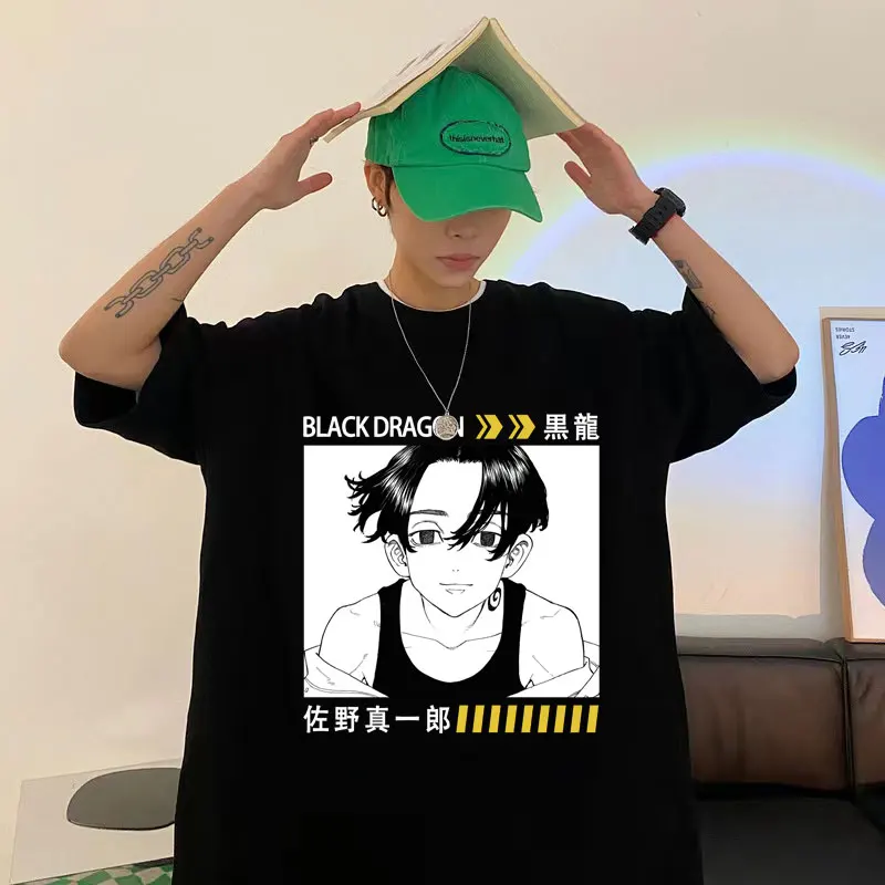 

2022 New Tokyo Revengers Japanese Anime T Shirt Men Women Fashion Hip Hop Loose Tshirt Unisex Manga Sano Shinichiro Print Tees