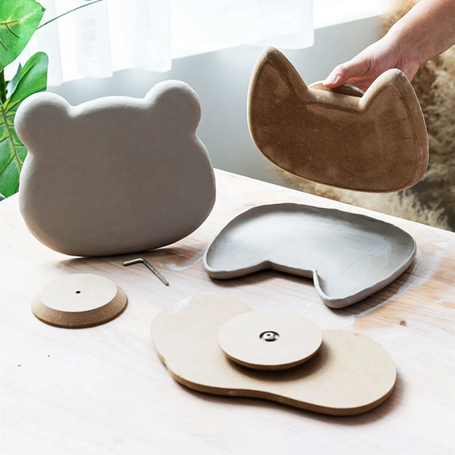 Ceramics Plate Forming Molds Pottery Tools Printing Blank Density Board Clay Handbuliding Prototyping Geometric DIY Modeling Sup