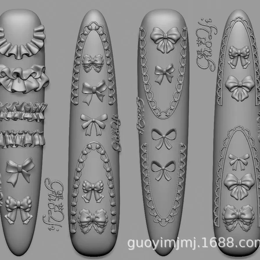 2025 Apple & Butterfly Nail Art Silicone Molds Set – Cute Bear Butterfly and Flared Skirt Designs for Women Stunning DIY Nails 4