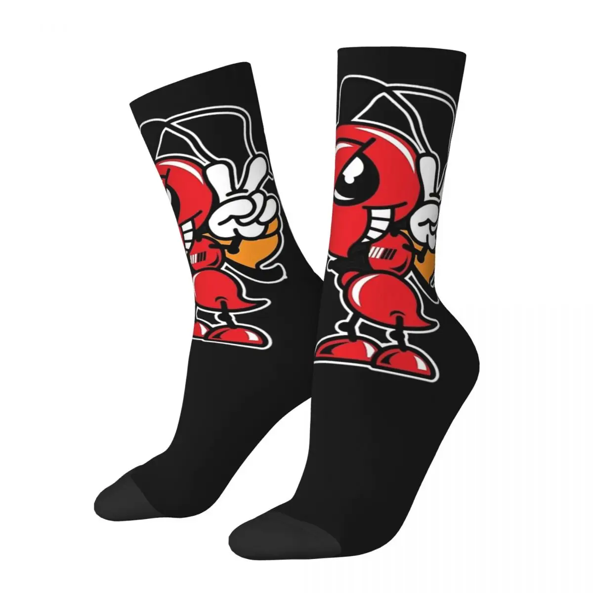 Novelty Print Marquez Motorcycle Racing Crew Men Women Happy Socks Cycling Novelty Spring Summer Autumn Winter Stockings Gift maisto 1 18 new 2021gp racing repsol honda team marquez 93 44 espargaro alloy motorcycle model collection gift toy