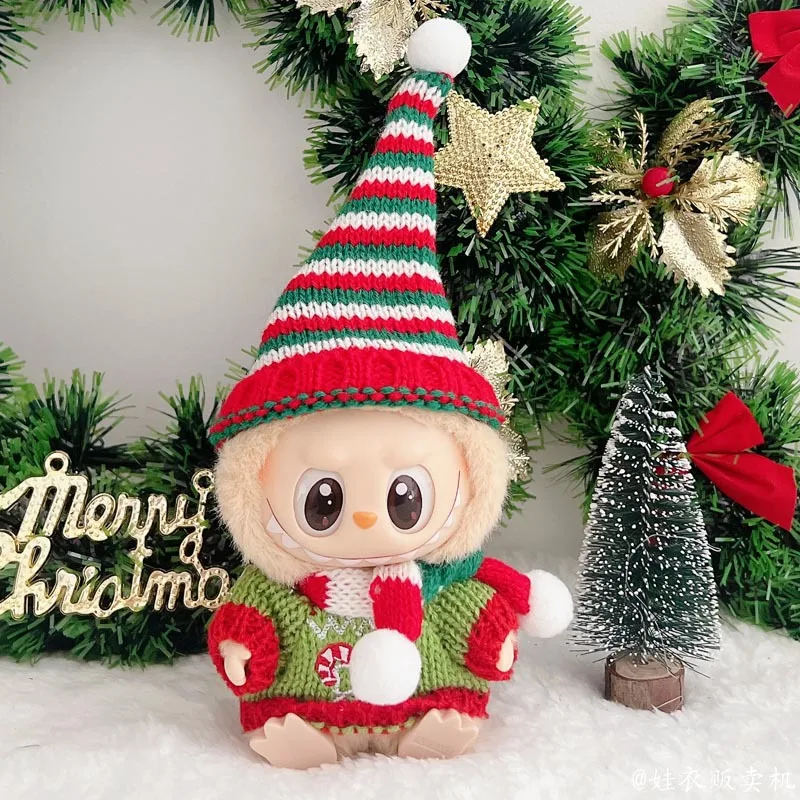 Festive Doll Christmas Sweater Outfit Set - Holiday Doll Clothing Accessories