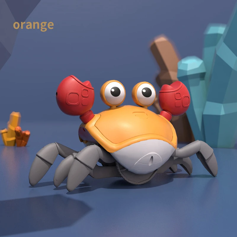 Dancing Crab Toy for Babies Crawling Interactive Escape Crabs Walking Dancing with Music Automatically Avoid Obstacles Toys 6