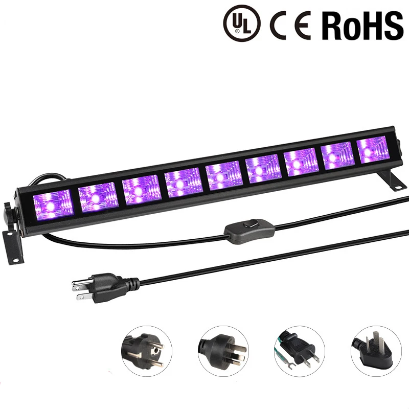 UV wall washing lamp purple strip lamp Halloween haunted house fluorescent floodlight led36w9 bead