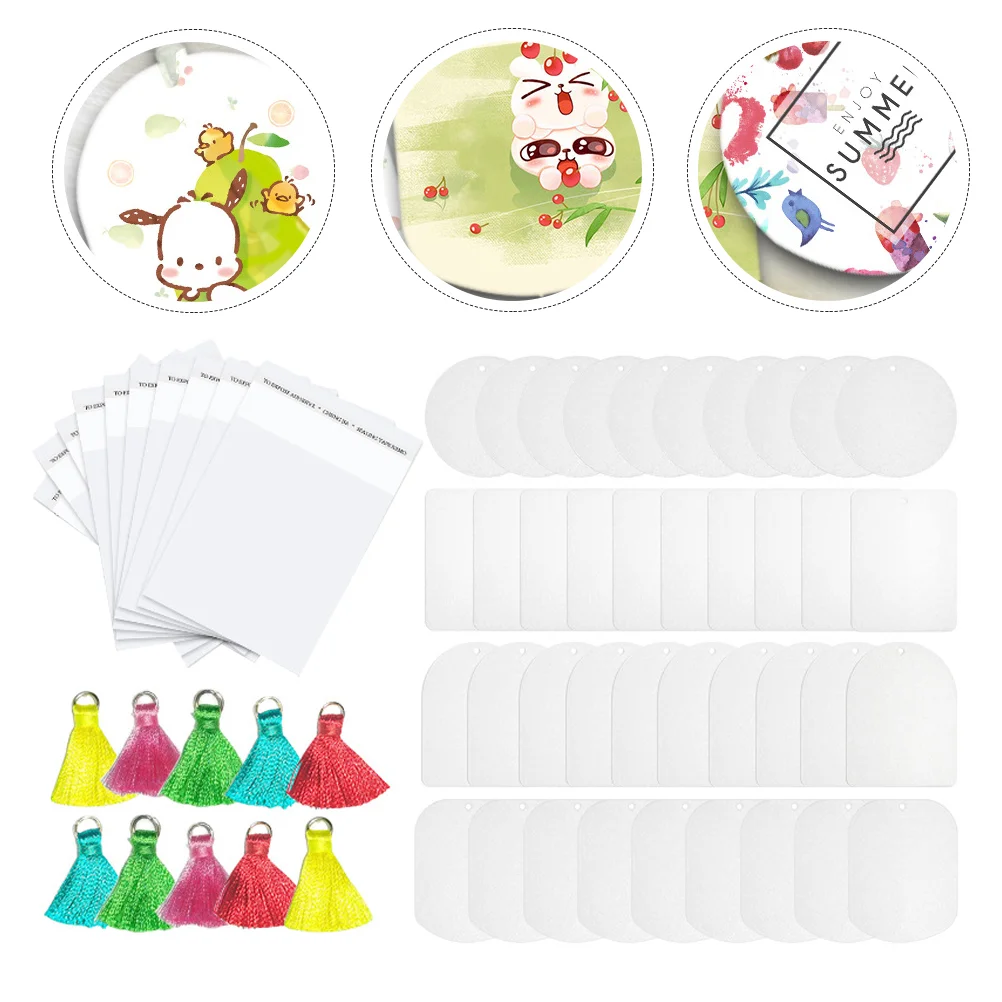 

Dye Sublimation Felt Sheet Cars DIY Blanks Material Heat Transfer Pendant Pendants Home Air Freshener with Rope