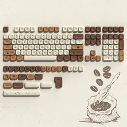 Vibrant Pink Cat PBT Keycaps Set - 136 Keys, MOA Profile (Coffee cat)