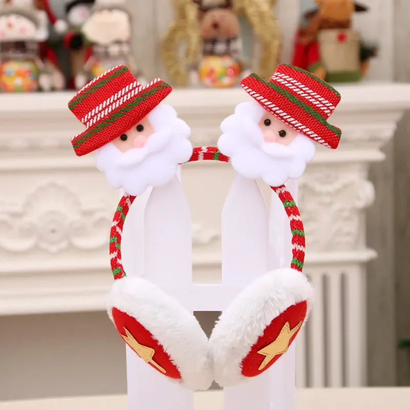 Christmas Headbands Earpieces Adult Children Dress Up Christmas Red Big Antler Headbands Hair Clips Gifts Ear Covers