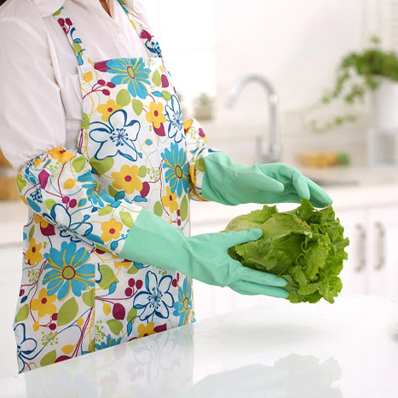 Kitchen Cleaning Gloves 1 Pairs Housework Anti-rust Hands Protection Long Sleeves Working Painting Gardening