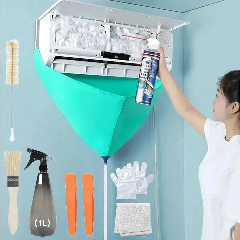 Air Conditioner Cleaner 8/6/1pcs Cleaning Kit Leak-proof Cover Water Pipe Clean Tools