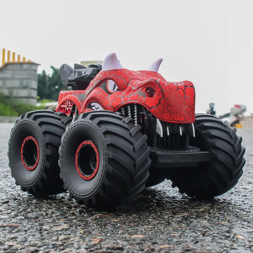 RC Car 2.4G Remote Control Dinosaur Cars Stunt Standing Spray Musical Light Effect High Speed Vehicle Children Toy Kids Gift Set 3