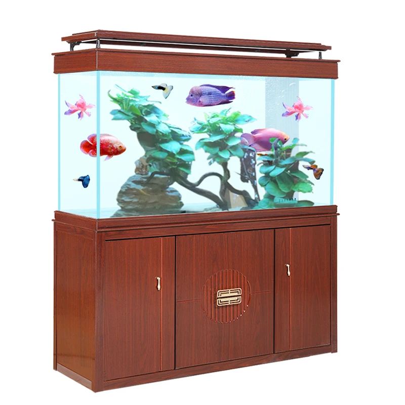 

Super white fish tank living room large and medium-sized household partition screen modern light luxury bottom