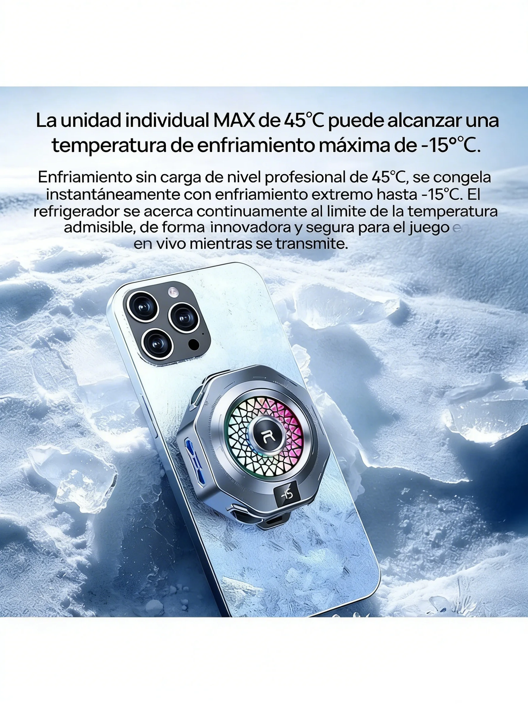 RT-F14 휴대폰 쿨러, 단 63g, 컴팩트하고 휴대 가능합니다.