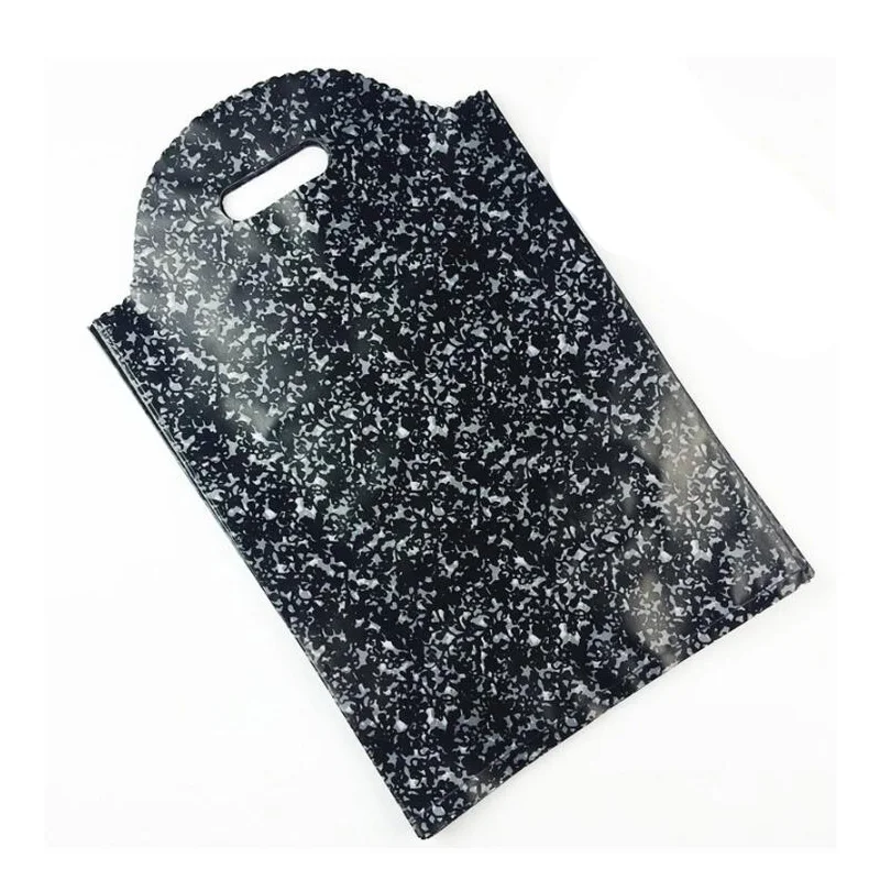 

Большие пластичные хозяйственные сумки с ручкой шнурка, толщиной подарок одежд упаковывая черный шнурок 25x38cm 50 PCs