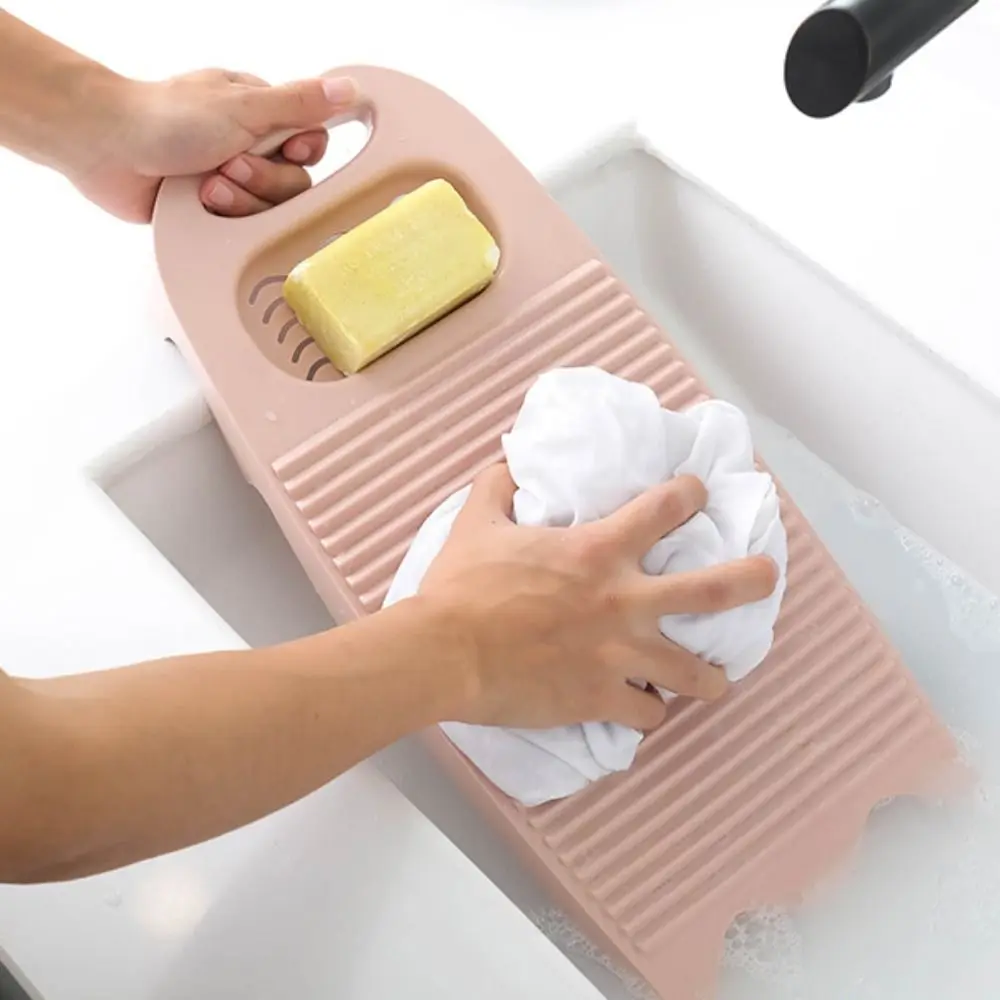 Durable Plastics Washboard Large Size Non-Slip with Soap Trough Clothes Cleaning Tool laundry board