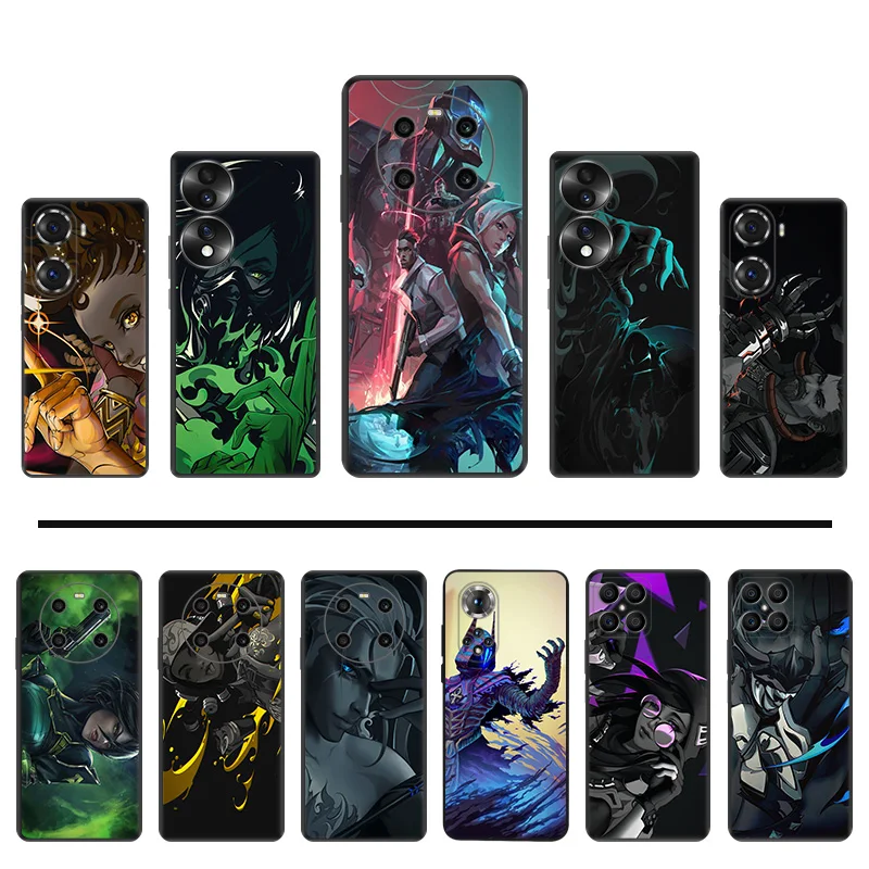 Cassa Del Telefono Del Silicone Per Huawei Honor X40 Gioco 6T 6C 9A 50 X9 X6 X7 X8 Magic4 60 70 Pro 8X 20 30I Valorant Gioco Molle Della Copertura Pos
