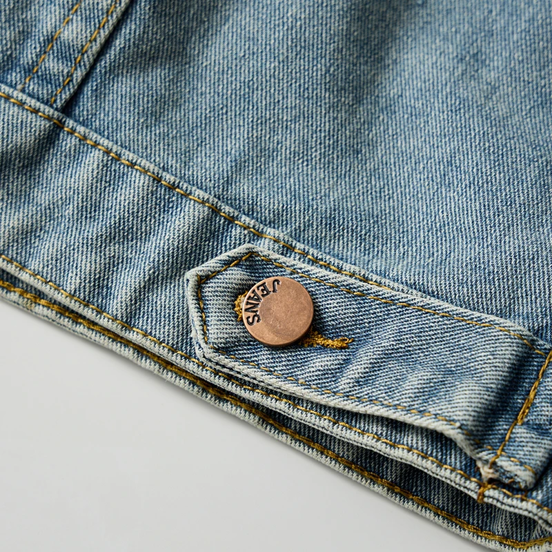 New Korean Version Loose Casual Light Blue Denim Vest Trendy Cowboy Denim Vest Men's Jacket Outerwear