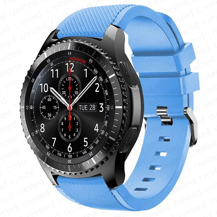 Silicone Sports Watch Band, 20mm/22mm Adjustable Strap Bracelet