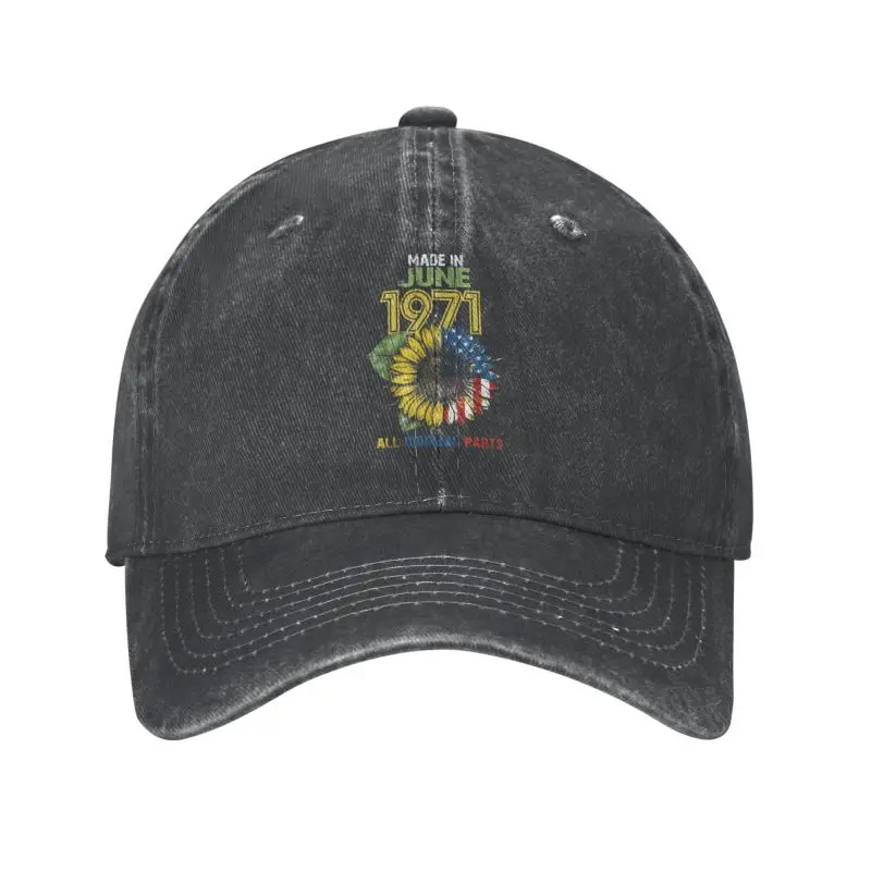 

Fashion Cotton Made In June 1971 Baseball Cap Women Men Custom Adjustable Unisex 52 Years Old All Original Parts Dad Hat Outdoor