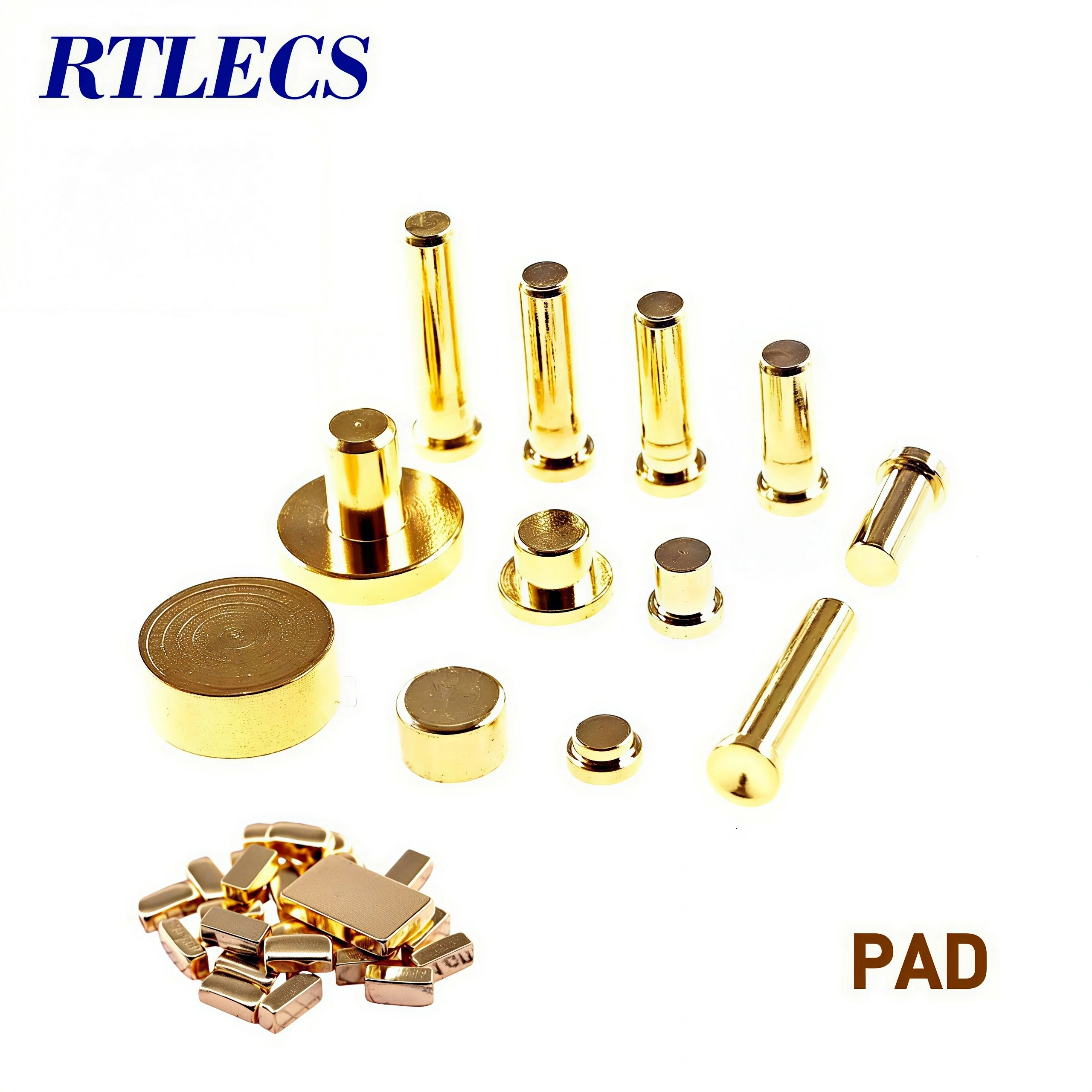 10/50 PCS Pogo Pin Anschlüsse Hohe Strom Kupfer Säule Drehmaschine Teile Sonde Leitfähigen Ziel Pad Weibliche Terminal Quadratische Form