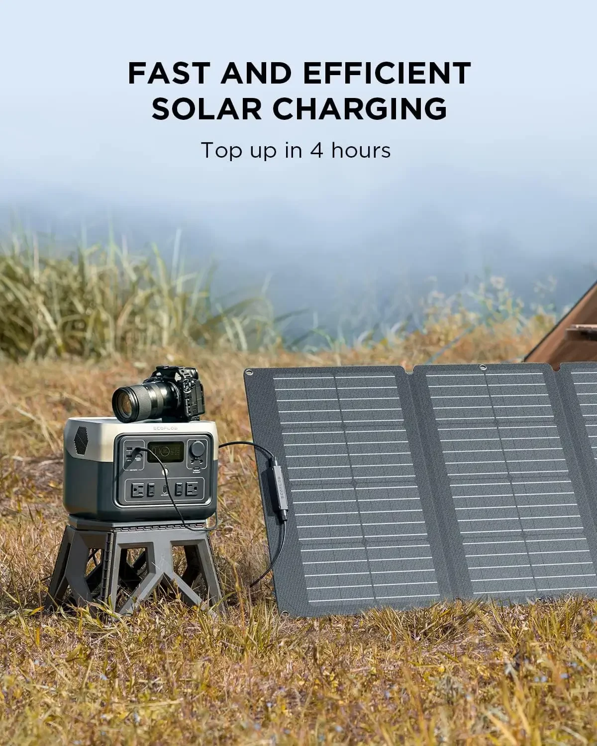Solar Generator 512Wh Long-life LiFePO4 Portable Power Station 160W Solar Panel for Home Backup Power Camping & RVs 100% Charged 2
