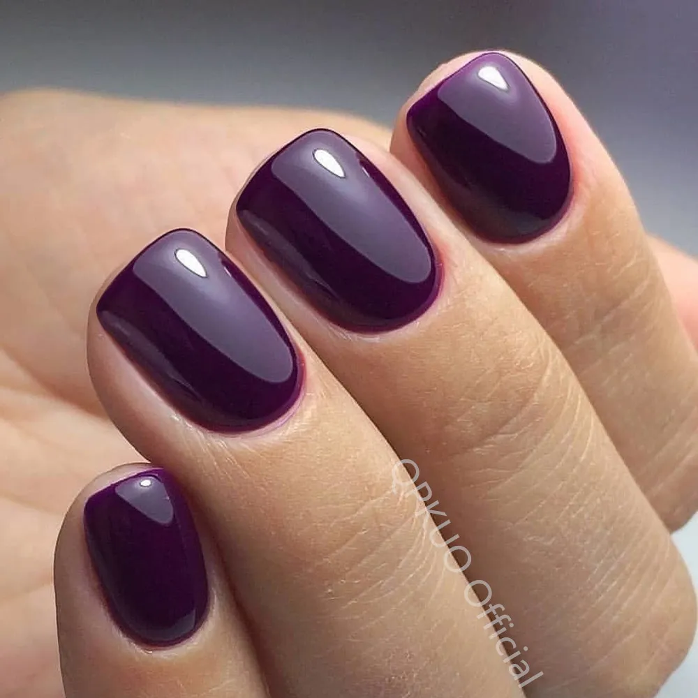 Press On False Nails Black Short Fake Nail Square Faux Ongles Artificial Fingertips Woman Salon Manicure Accessoires