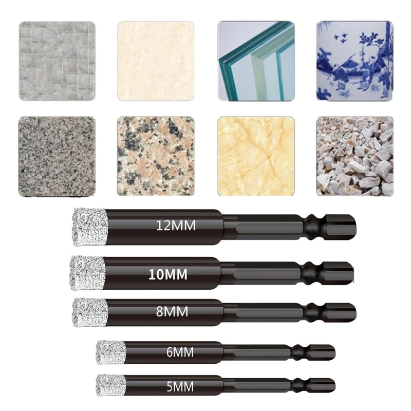 

Hexagonal Handle Porcelain Tile Hole Saw Efficiently Drill Holes in Hard Surfaces Drop Shipping