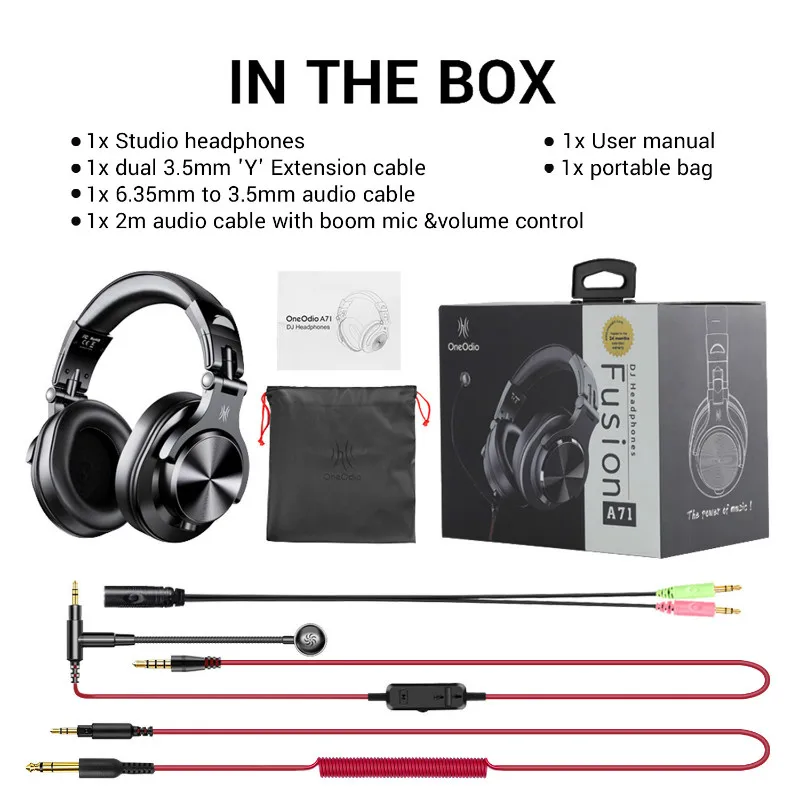 Oneodio A71 Wired Headphones For Computer Phone With Mic Over Ear
