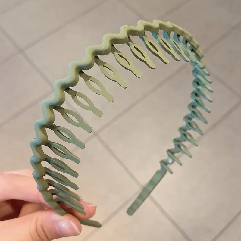 Fashion Wave Headbands for Women Solid Color Toothed Non-slip Hair Bands Girl Face Wash Sports Hairbands Hair Accessories