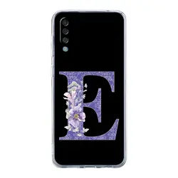 Personalized Purple Floral Initial Letter Phone Case Cover - Samsung A06 (B7)