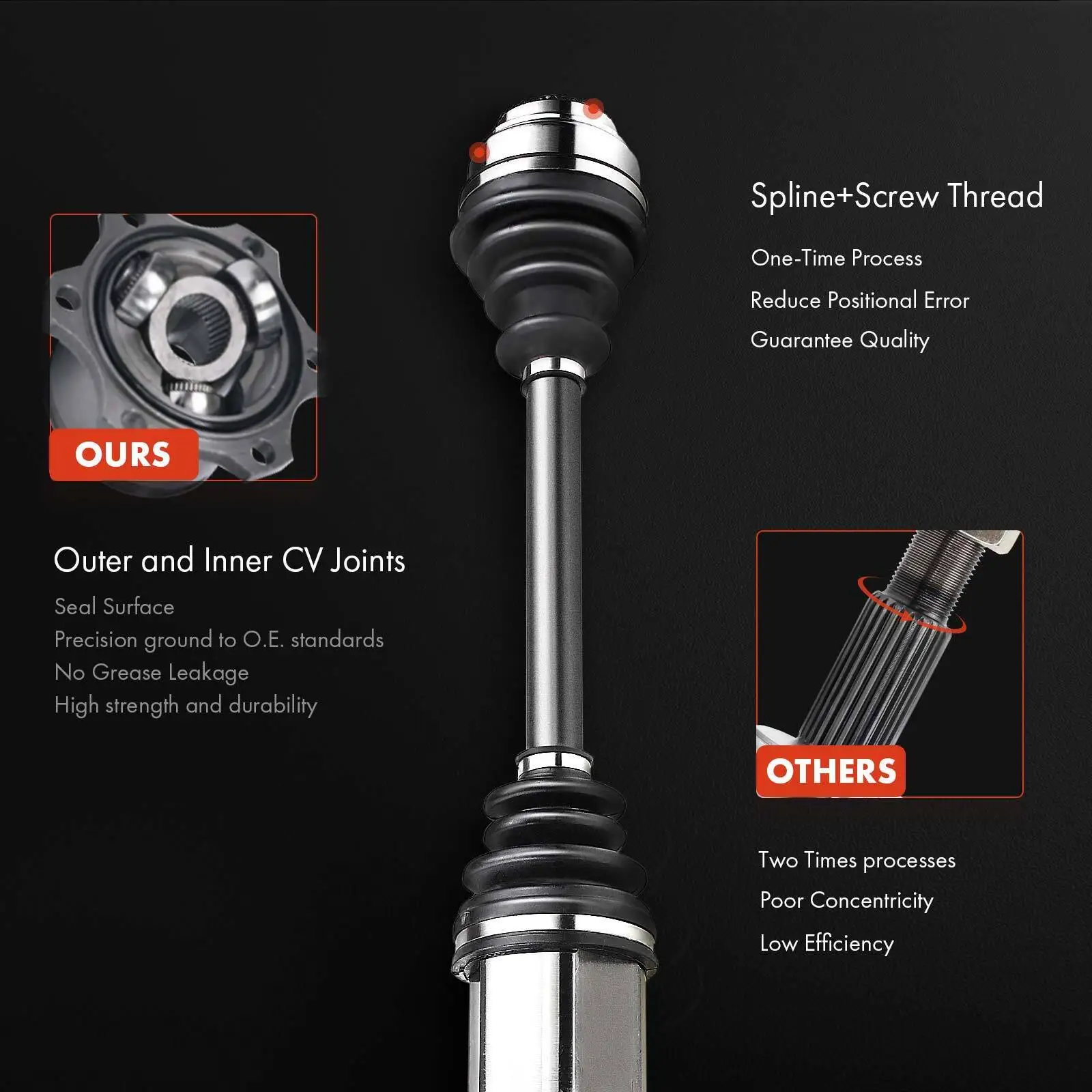 CV Axle Shaft Assembly For BMW F10 F12 F13 528i 535i 640i xDrive Front Driver 31607618681