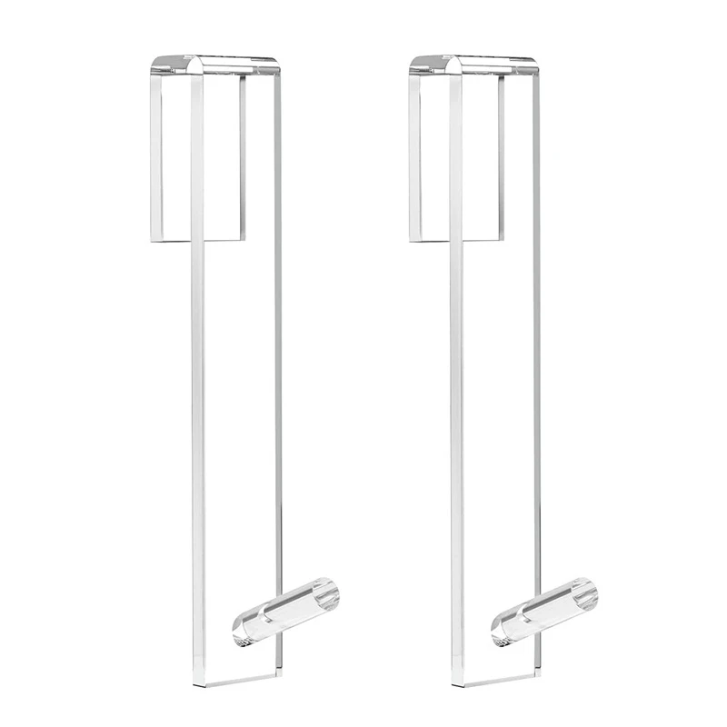 

Acrylic Bathroom Hooks Home Transparent Strong Self-adhesive Door Wall Hook No Drilling Required Shower Accessories