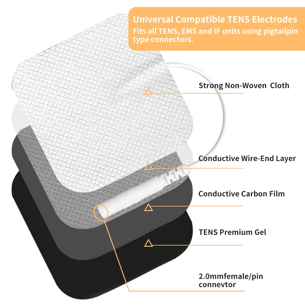 10/20/50/100PCS TENS Electrode Pads For Acupuncture Physiotherapy Massager Electrodes Patch Pulse EMS Muscle Stimulator Sticker 3