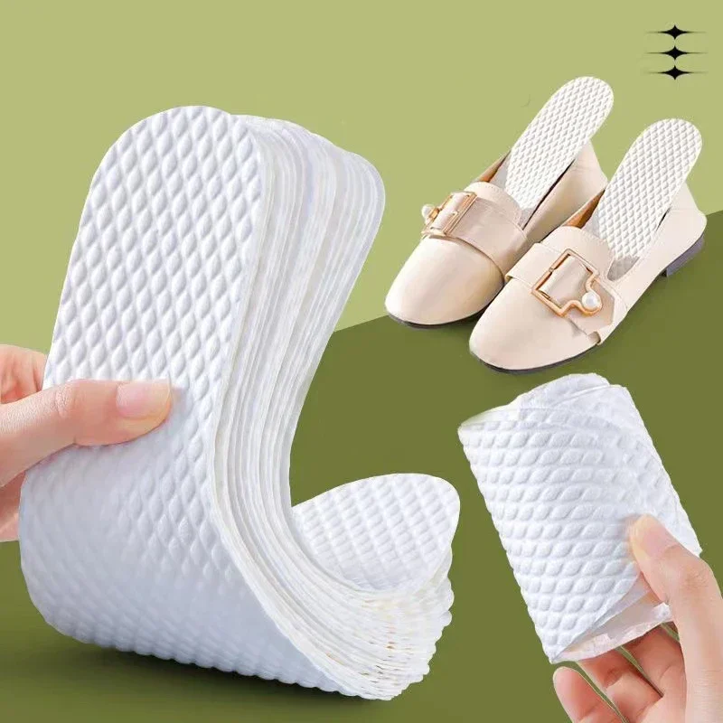 Natural Wood Pulp Disposable Insoles for Summer Light Weight Breathable Unisex Insoles Sweat Absorption Deodorant Shoes Paddings