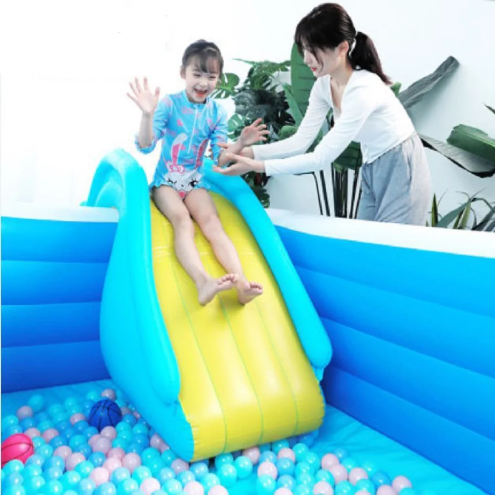 Inflatable Water Slide Wider Steps Children Summer Inflated Pools Water Play Toys Swimming Pool Supplies Kids Bouncer Castle