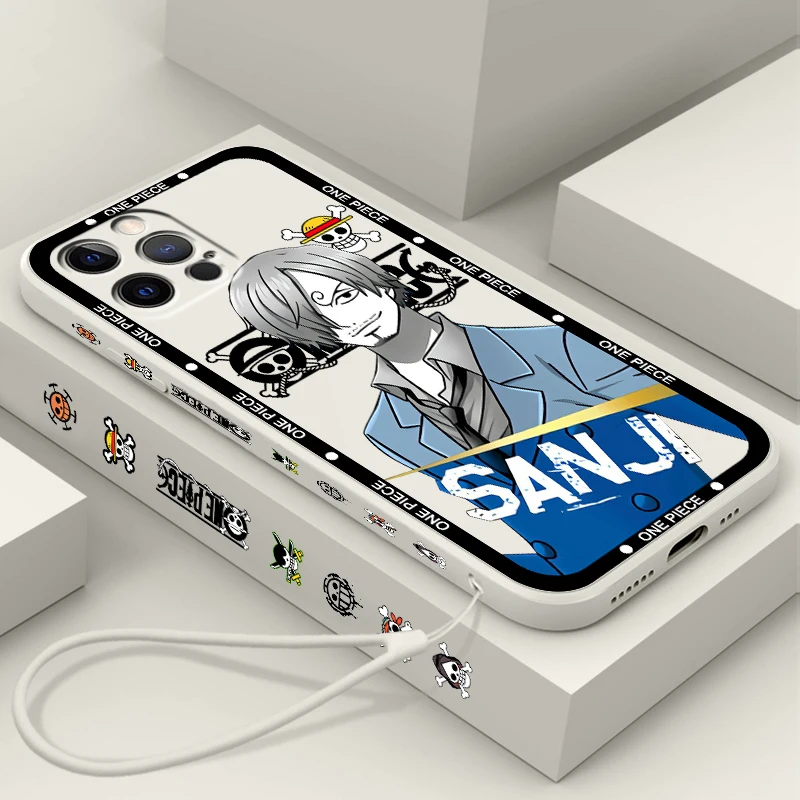 thumbnail image 1 of Funda de teléfono One Piece Robin Sanji Cool Liquid Left Rope para Apple iPhone 15 14 13 12 11 XS XR X 8 7 SE Pro Max Plus Mini, 1 of 5