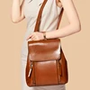 Women Backpack Cross body Shoulder Bag Genuine Leather Girls School Female Natural Skin Book Laptop Rucksack Messenger Bags 5