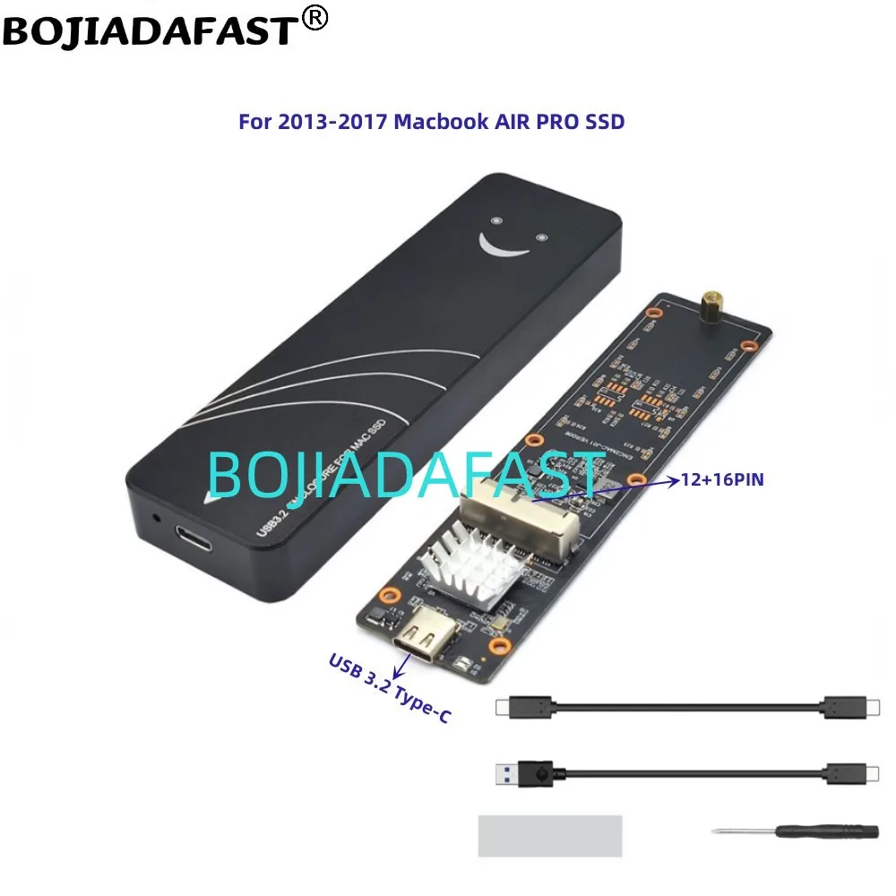 Boîtier SSD M.2 Nvme 20Gbps USB 3.2 Gen 2 pour SSD 12 + 16 Broches