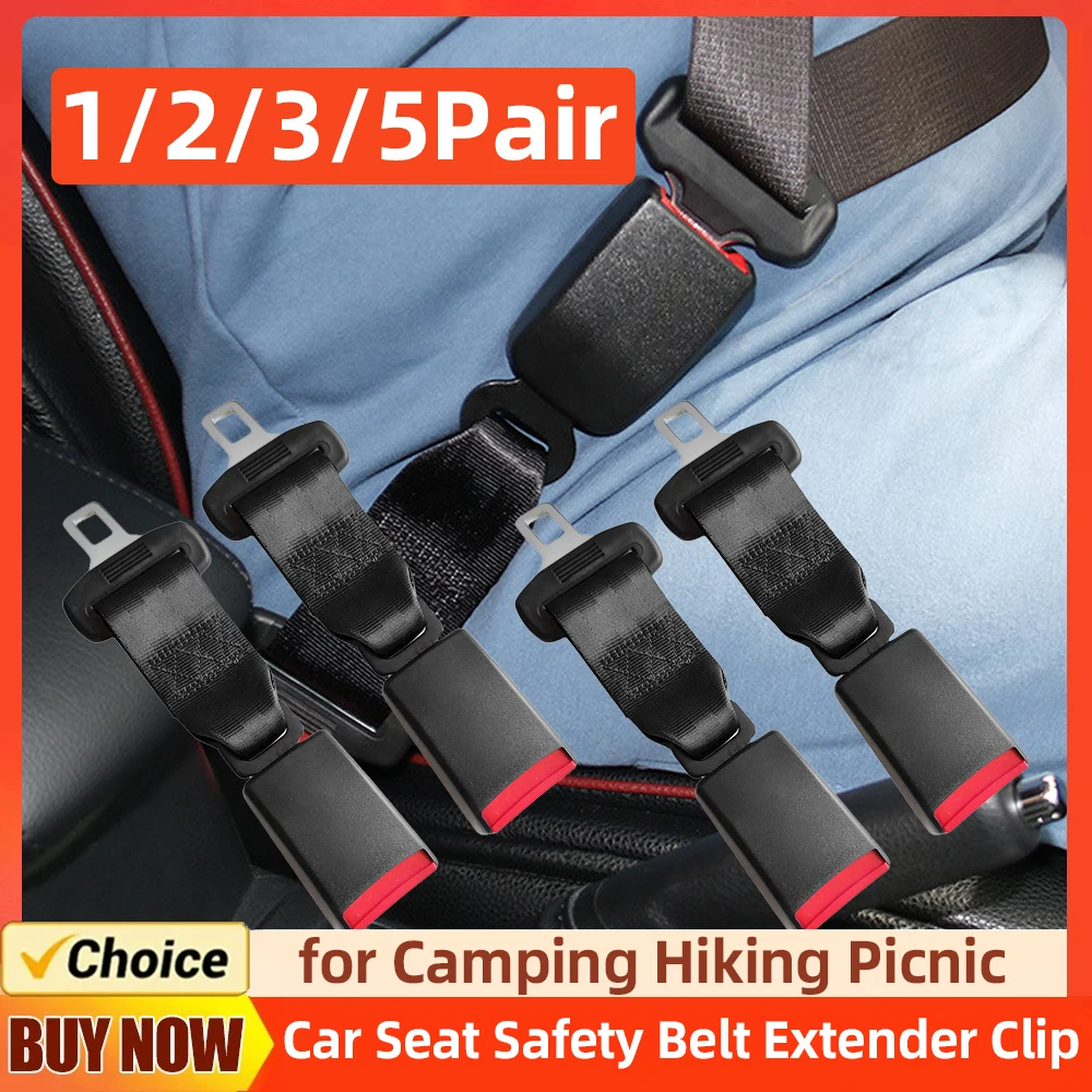 2PCS 23CM Car Seat Safety Belt Extender Clip Seat Belt Extension