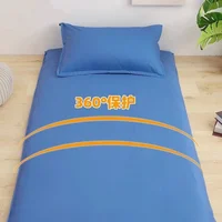 WASART 360° fully enclosed with zipper mattress protector cover couple/student single double bed sheet protection pad 90/150cm 4