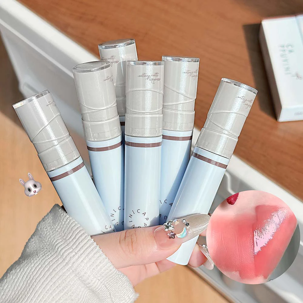 Hydrating Mirror Glossy Liquid Lipstick Reddish Brown Lip Tint_voghion.com