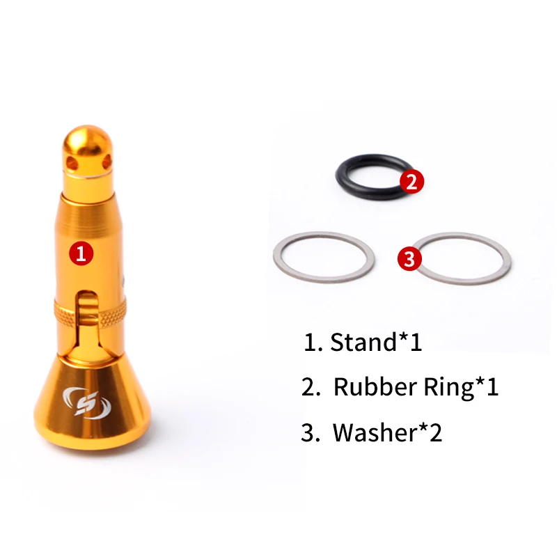 RUKE New 1pc Fishing Reel Stand Aluminum Alloy Balance Equipped Length 46 mm Weight 8.6g For S/D Reel DIY Accessory Fishing Reel