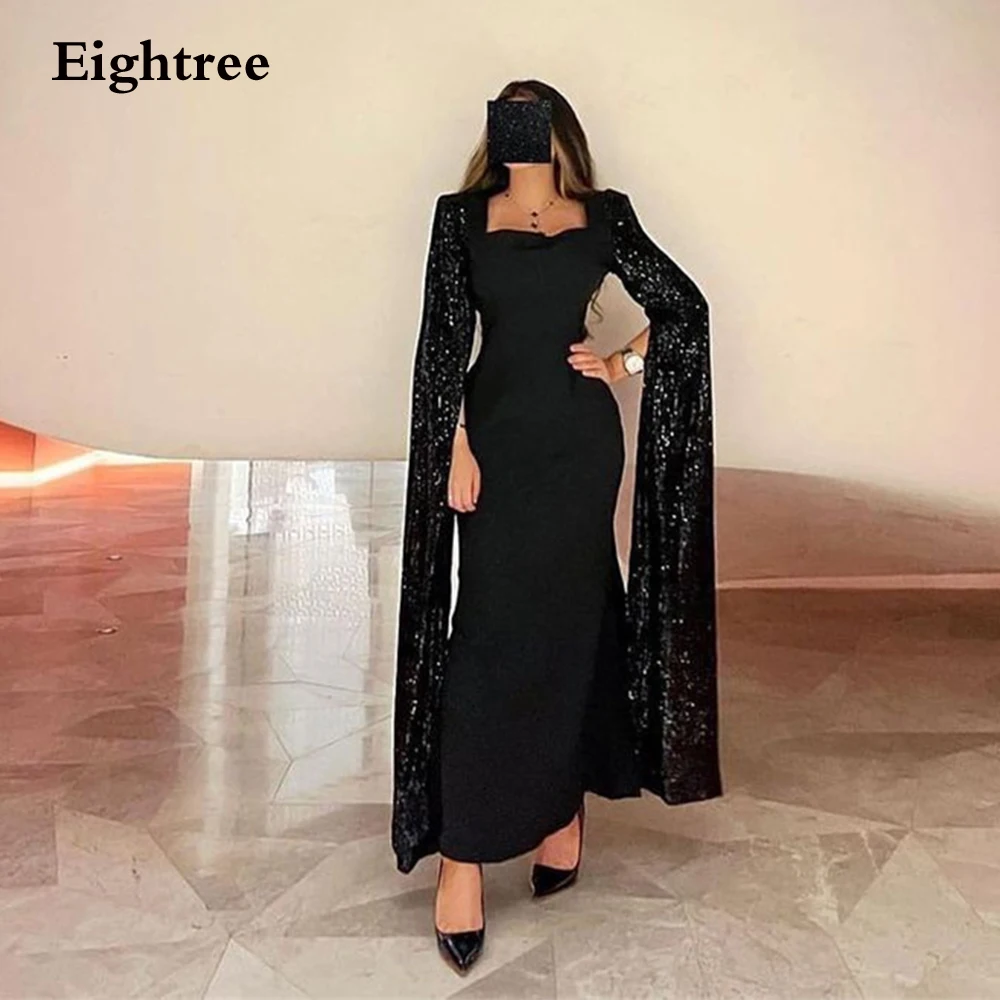 

Eightree Vintage Evening Dresses Black Mermaid Sequined Glitter Long Women Prom Gowns Robes De Soirée 2024 Abendkleider Dubai