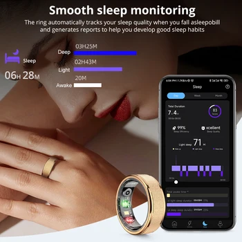 COLMI R10 Smart Ring with Charging Case for Men Women, Health and Sleep Monitor, 5ATM Waterproof, Multi-sport Mode 3