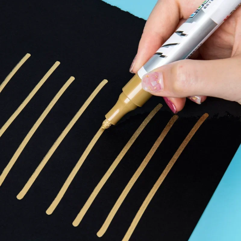 Car paint scratches repair brush pen waterproof water paint marker pen car tire tread care automotive black white red silver