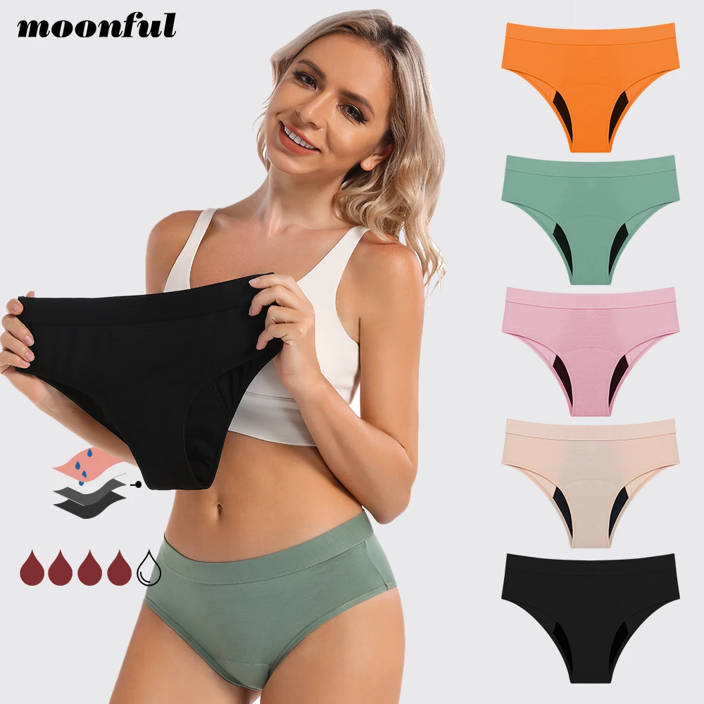 Bikini Menstrual Panties Woman Cotton Menstruaion Underwear Very Abundant  Flow Absorvent Pad Period Panties Leak Proof Brief