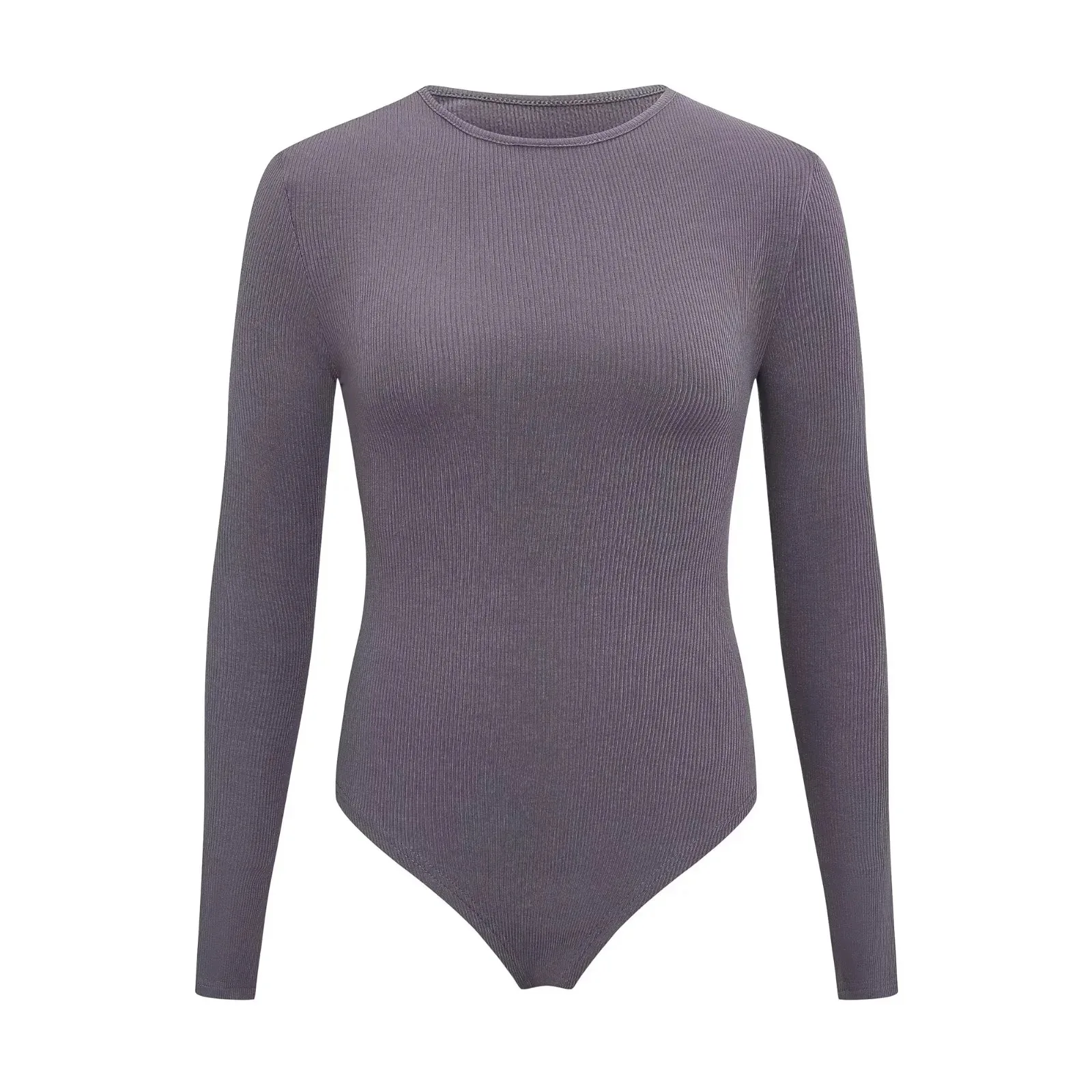 

Women Long Sleeve O neck Tight Skinny Skims Style replacement Ribbed Bodysuit