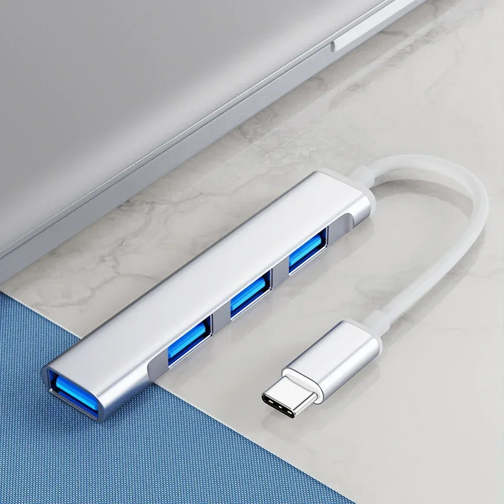 Multifunctional Car USB Hub Charger with Type C Cable