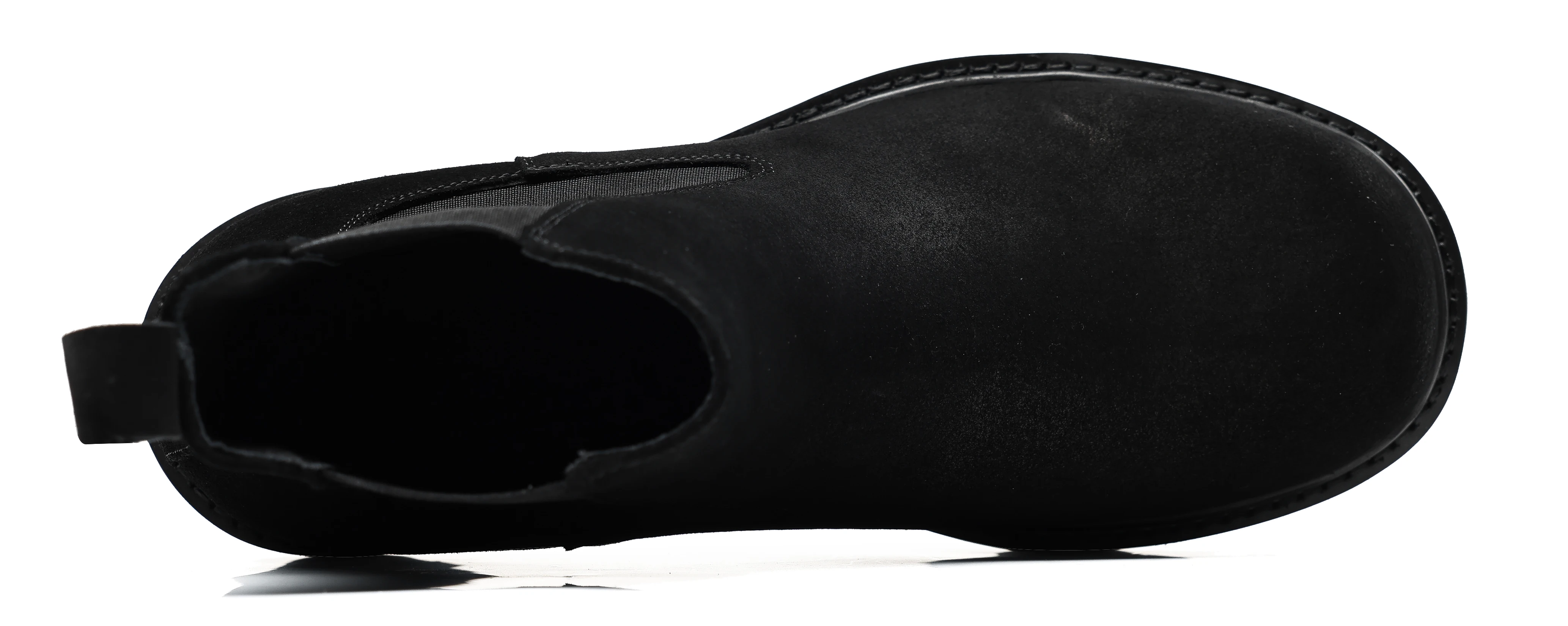 Englische Chelsea-Stiefel im Retro-Stil, echtes Leder, Ofenrohr, kurze Stiefel, Herren, Mitte der Wade, handgefertigt, lässig, Schleifleder, Wildleder – Detail 17