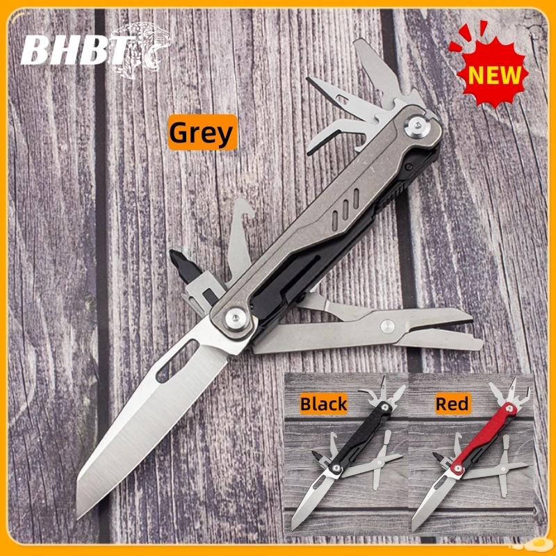 BHBT 18 in 1 접이식 Multitool 휴대용 다기능 조합 도구 접이식 가위 EDC 야외 장비