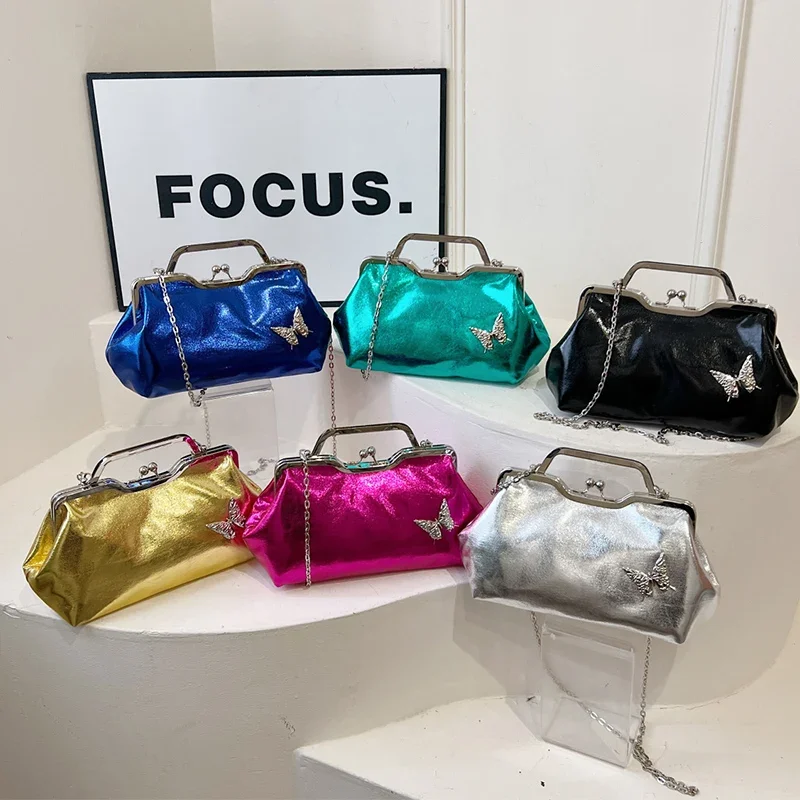 Gold Silver Party Purse Clutch Bag For Women Brand Shell Bag Handbag High Quality Pu Leather Shoulder Crossbody Femme Bolsas
